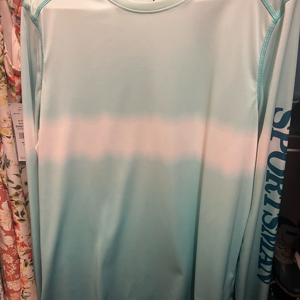 Women's Aqua Long Sleeve Top